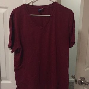 Red V-neck T-shirt